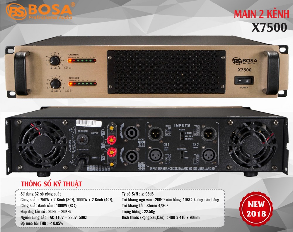 MAIN BOSA X7500