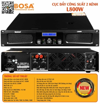 Main Công Suất 2 Kênh Bosa L800W