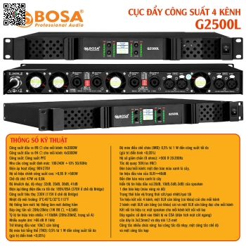 Main Công Suất 4 Kênh Bosa G2500L