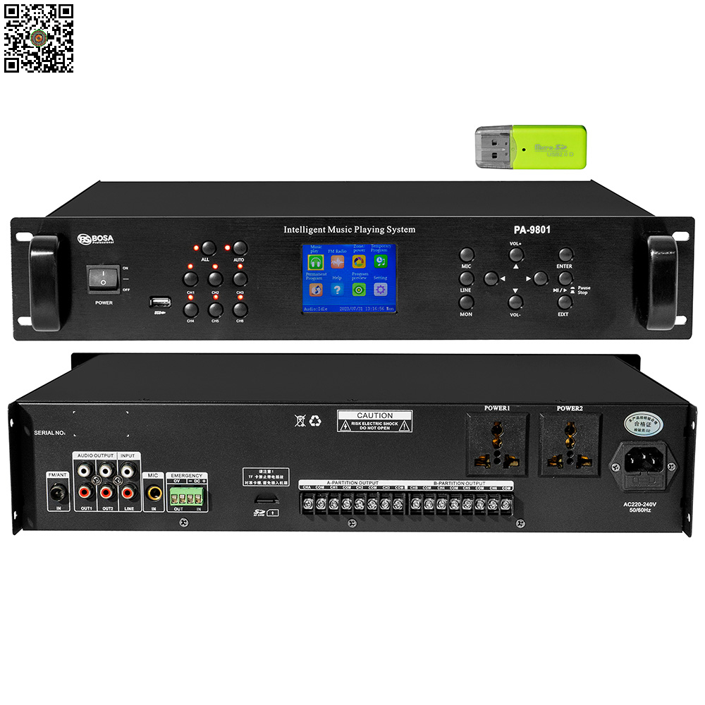 Amply phân tần hẹn giờ Bosa PA-9801