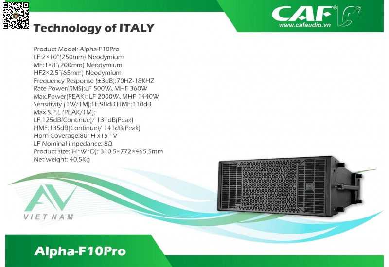 Loa CAF Alpha-F10Pro