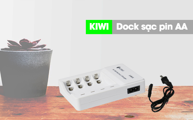 DOCK SẠC PIN KIWI AA 4 CHÂN